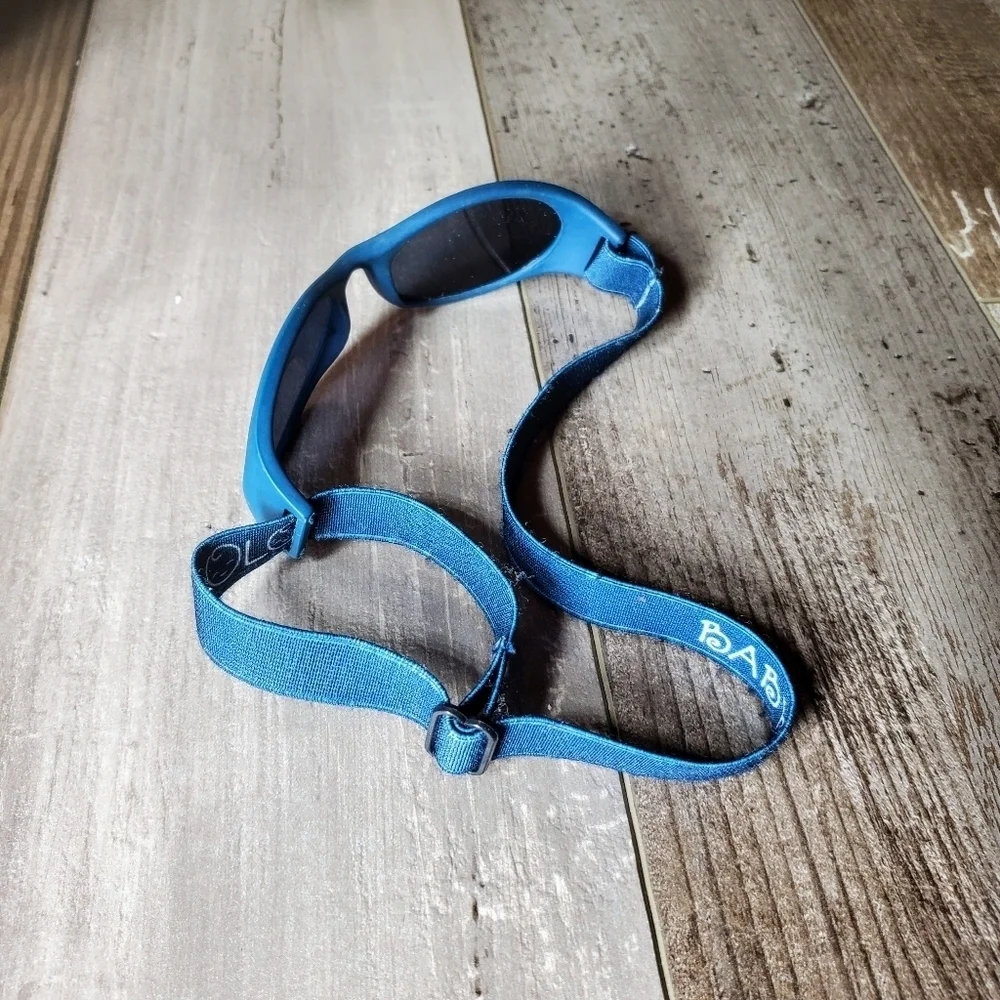 Baby Solo Adjustable Sunglasses with Case Matte Midnight Blue 0-24m EUC